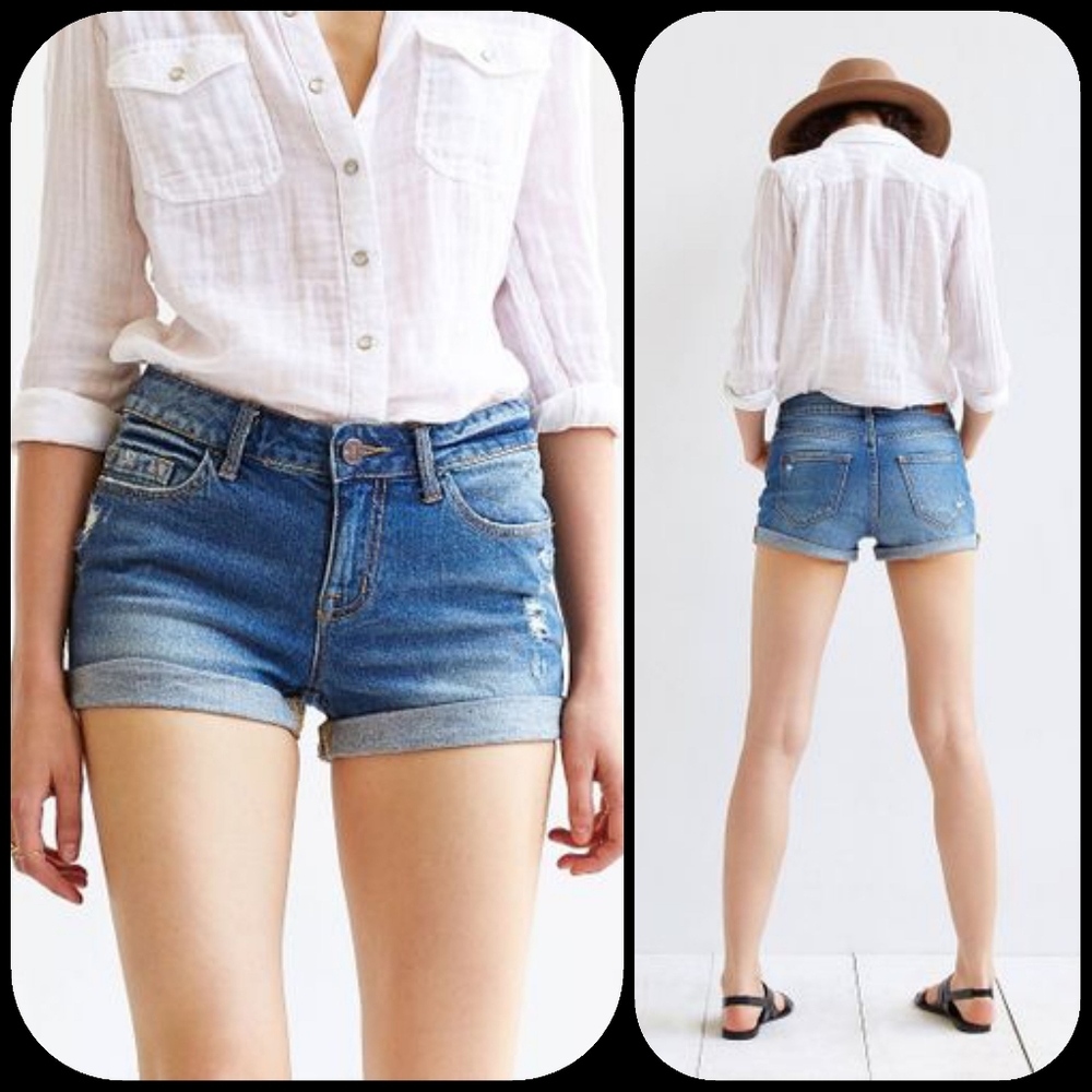 BDG UO * SHORTIE *cut off denim jean jeans shorts cuffed